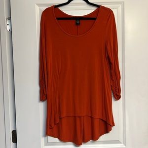 Grace Elements Burnt Orange 3/4 Sleeve Tunic